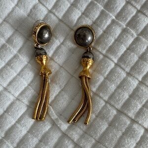 Vintage Tassel Elegant Gold and silver Earrings
